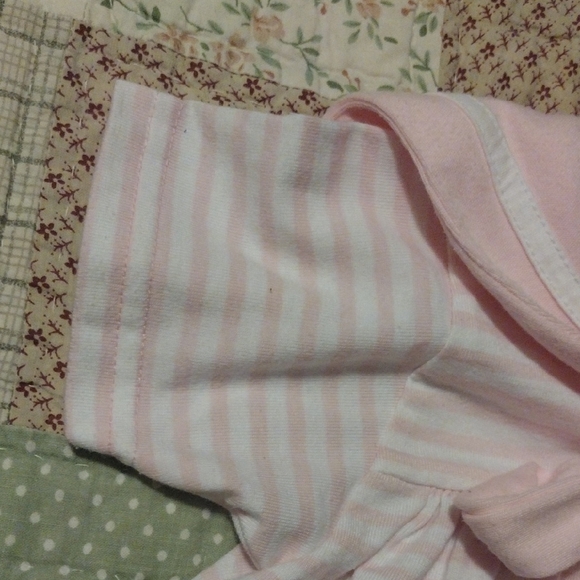 Pink Striped Sailor Type Baby Dress with Bow - Picture 4 of 9